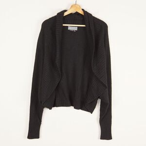 Anthropologie Copley Black Wool Blend Long Sleeve Knit Cardigan Womens Sz M / L